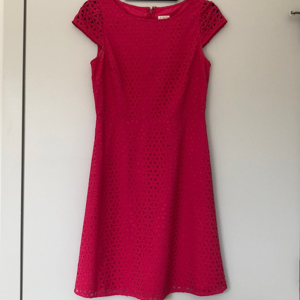 Jcrew hot pink a line dress- 4